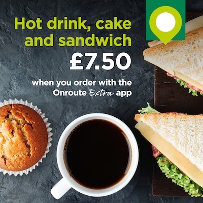 Hot Drink, Cake & Sandwich £7.50!